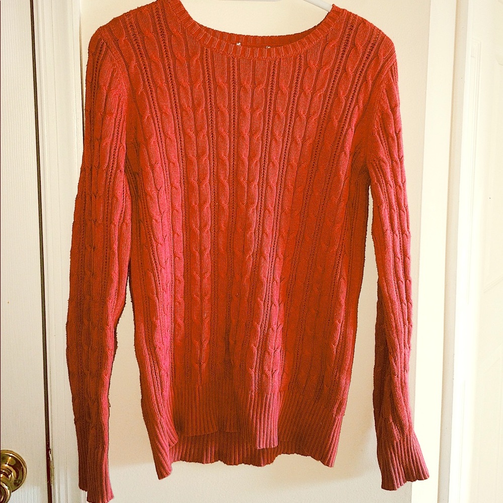 Dark orange sweater